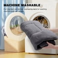thumbnail image 6 of Washable Dog mat faux rabbit fur Dog&Cat Crate Beds,Ultra Soft Kennel Bed Anti-Slip Pet Sleeping pad for Large, Jumbo, Medium, Small Dogs Breeds,30" x 19", Dark Grey, 6 of 7