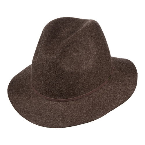 Brown Wool Felt Crushable Safari Hat 