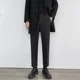 thumbnail image 3 of Pantalones de traje de cintura alta para hombre, pantalones cortos de 9 pulgadas, talla grande, pantalones de verano para hombre, ropa de primavera, ropa de trabajo de moda, pantalones de tela de lujo, 3 of 5