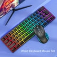 QDJZ 61 Keys Wired Keyboard Mouse Set Luminous Ergonomic Universal