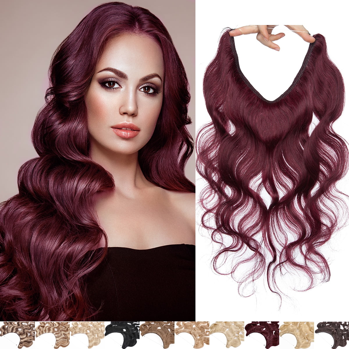 SEGO Curly Wire in Human Hair Extensions Hidden Hair Extensions with