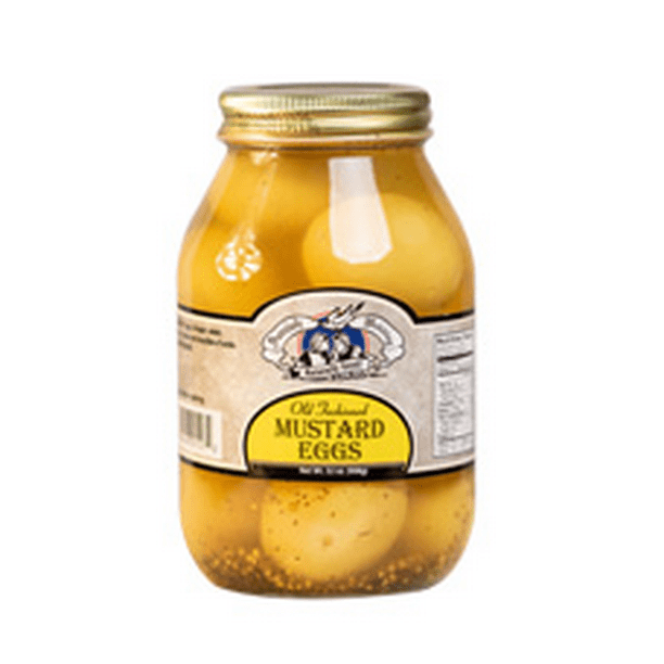 Amish Wedding Foods Pickled Mustard Eggs, Two 32 oz. Jars