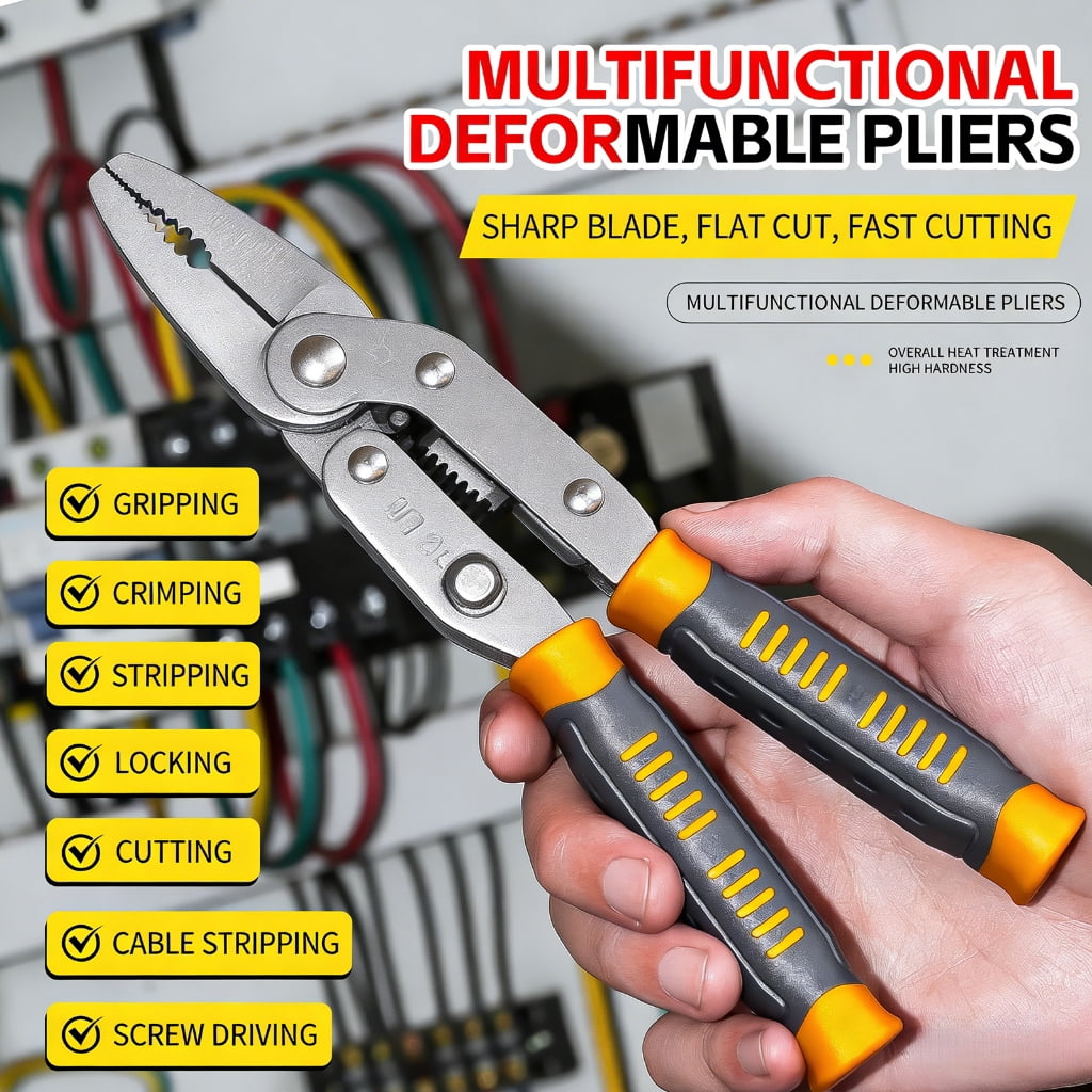CEORPER Double Head Reversible Multi Purpose Electrician Wire Cutters Pliers With Construction Suitable For Various Repair Tasks