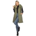 thumbnail image 1 of White Mark Gilet Long à Capuche pour Femmes, 1 of 6
