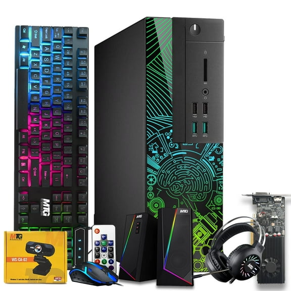 Restored Lumos 8 Gaming Desktop PC,Intel Core i5 6th Gen,GT 1030 2GB DDR5,16GB RAM,256GB SSD+1TB HDD,RGB Kit,Windows 11 Pro
