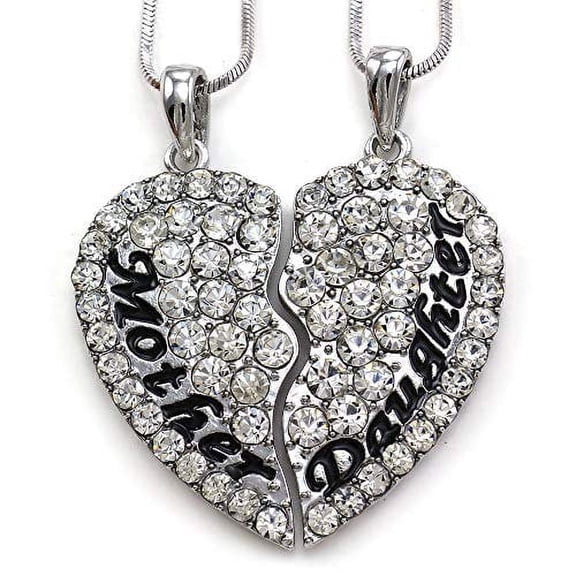Designice SoulBreezeCollection Mom Daughter Heart Pendant Necklace Gift for Mother Day
