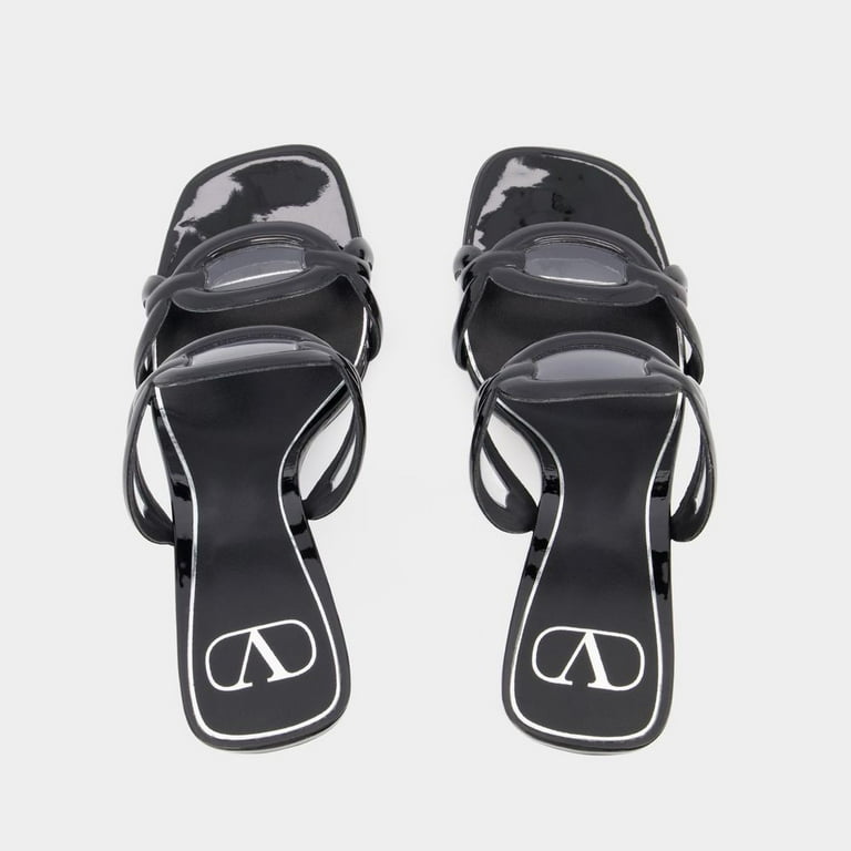 【関税込み】Chain 1967 T.100 Sandals - Valentino Garavani - Valentino Chain 1967 T.100 Sandals - Black - Brass Black