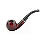 Lifcasual  New Vintage Marble Enchase Smoking Pipe Tobacco Cigarettes Cigar Pipes Gift Smoking Tools Red（Delivered without Bracket）