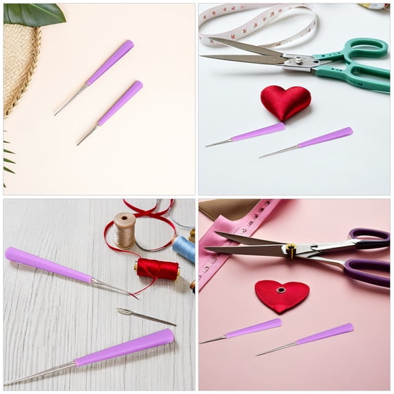 LOLIPPYY 4-Piece Bead Drilling Tool Set for Jewelry Making, Hole Drill, Violet Plastic Craft Accessories