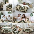 thumbnail image 5 of Ethnic Style Pattern Bedding Duvet Cover Set Twin Size 4 Pieces Retro Brown Red Weaving Abstract Art Bedding Set with Zipper Closure, 1 Comforter Cover 68x86 Inches 1 Flat Sheet & 2 Pillow Cases, 5 of 7