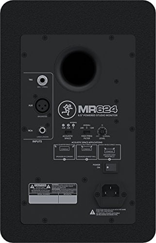 Mackie MR Series, Studio Monitor 6.5-Inch Professional-Grade with Ultra-wide Dispersion, Powered (MR624)