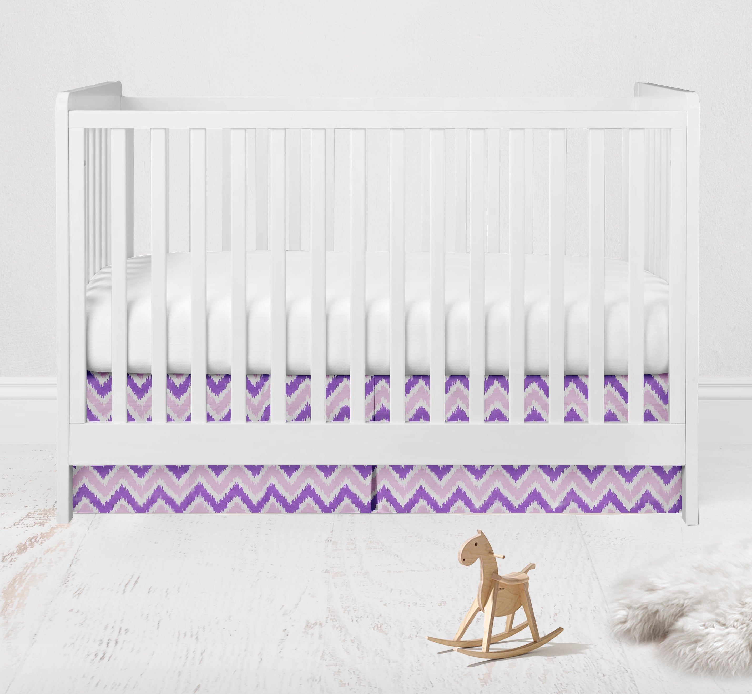 Bacati - Mix N Match Ikat Chevron/Dots Lilac Purple Musical Baby Crib Mobile