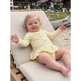 thumbnail image 6 of BemeyourBBs Toddler Baby Girl 2 Piece Swimsuit Set Infant Girls Bathing Suit Long Sleeve Rash Guard Swimwear Frill Mock Neck Eyelet Hollow Out Zipper Swiming Tops Bottoms Bikini Set Summer Beachwear, 6 of 9