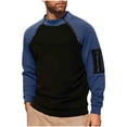 thumbnail image 2 of pstuiky camisetas de manga larga para hombre, Blusa informal de manga larga con cuello alto y cremallera cálida de polar de color liso para hombre top de hombre m, 2 of 9