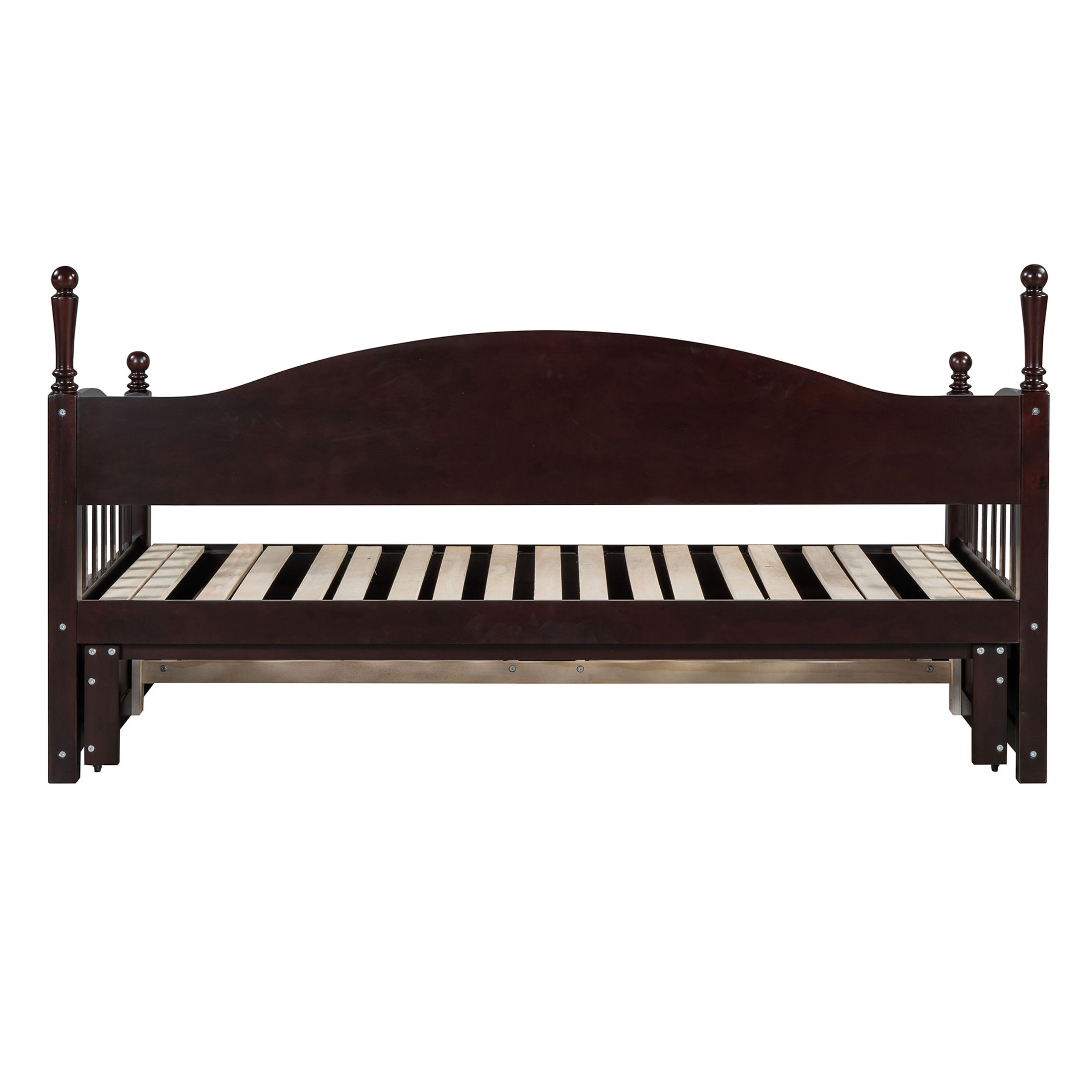 Noble House Wooden Twin Size Daybed with Twin Size Trundle, Extendable Daybed with Two Storage Drawers, Espresso
