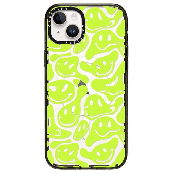 Case CASETiFY Acid Smiles para iPhone 13, 14 y 15 Plus amarillo