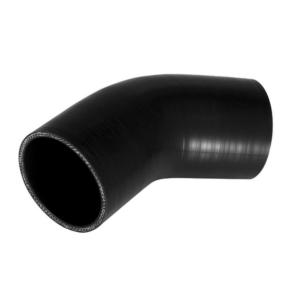 Vehicle 76mm 3" ID 45 Degree Elbow Coupler Silicone Hose Intercooler Tube Black