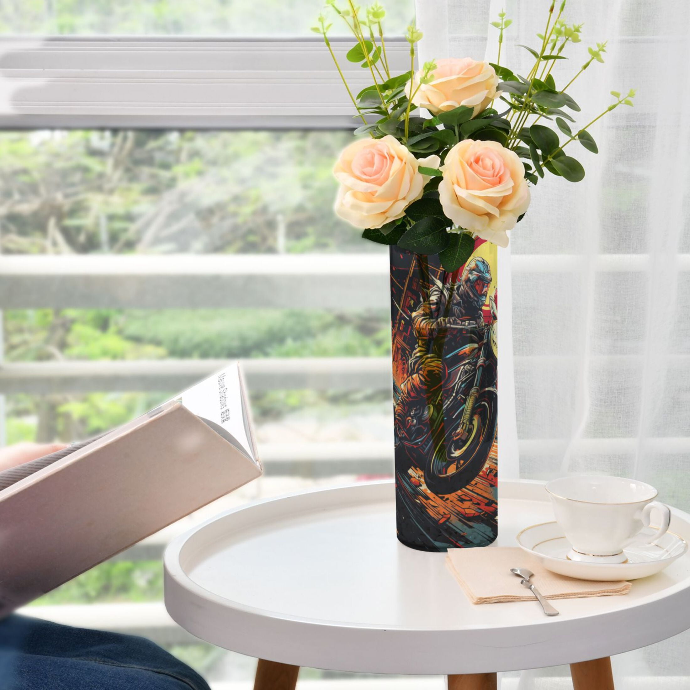 FLAT FURNITURE　Frame flower vase　おまけ付き Amazon.com: Flute Glass Flower Vase 6-Hole Cylinder Rose Bud