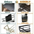 AIDERLY Kitchen Dish Drying Rack with Drainboard, Adjustable Spout