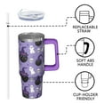 thumbnail image 3 of Halloween Tumbler 30 oz with Handle and Straw Witch Pumpkin Ghost Travel Cup Halloween Party Gifts Insulated Bottle, 3 of 5