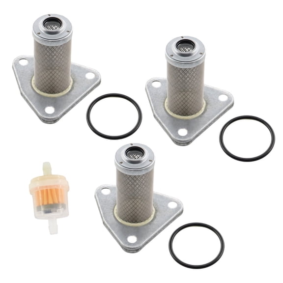 3x Oil Filter & Ring Kit Ffor EZGO TXT MEDALIST 4 CYCLE 295CC 350CC Gas Golf Cart Rep 26591G01
