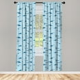 thumbnail image 4 of Ambesonne Striped Window Curtains, Turtle Blue Aquatic, Each 28" W x 84" L, Blue Navy, 4 of 4