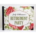thumbnail image 2 of Darling Souvenir Green Floral & Leaf Personalized Printed Retirement PartyGuestBookHardbound Cover Sign InBookRegistry Scrapbook-9 x 12 Inches, 2 of 4