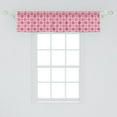 thumbnail image 2 of Ambesonne Vintage Valance Pack of 2, Square-Like Geometric Art, 54"X12", Pale Purple and Soft Pink, 2 of 4