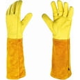 thumbnail image 2 of Gardening Gloves for Women/Men, Thorn Proof Cowhide Leather Rose/Blackberry Pruning Long Forearm Protection Gauntlet, Suitable for Gardening Pruning, Gardeners Yard Work etc(Large), 2 of 8