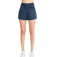 thumbnail image 1 of Pantalones cortos para correr para mujer, para entrenamiento, atletismo, gimnasio, yoga, con bolsillos para teléfono, azul, 10/XL,:;:;, 1 of 7