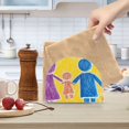 thumbnail image 6 of Children Doodle Family Thick U Shape Acrylic Napkin Holder Non Slip Space Saving for Kitchen, 6 of 9