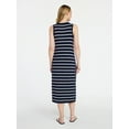 thumbnail image 2 of Time and Tru Women's Sleeveless Midi Column Dress, Sizes XS-XXXL, 2 of 4
