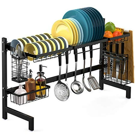 dish rack sink kitchen drainer counter cutting holder inch storage utensil drying veckle stainless steel
