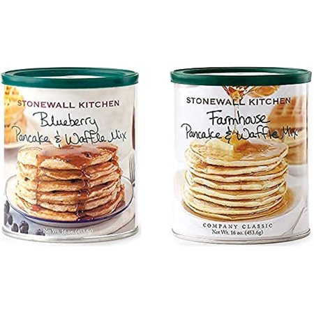 Stonewall Kitchen Farmhouse And Blueberry Pancake Mix Set - Includes 16 Oz Farmhouse Pancake Mix And 16 Oz Blueberry Pancake Mix