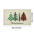 thumbnail image 3 of Beige Xmas Tree Christmas Welcome Doormat, Winter Home Decor 0.39IN Low-Profile Switch Rug Door Mat Floor Mat for Indoor Outdoor 16*24Inch C, 3 of 6