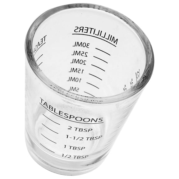BESTONZON Red Glass Measuring Cup, Heavyweight, Clear Contents, Permanent Markings, Kitchen Tool