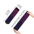 thumbnail image 2 of Uemuo Black Dark Blue Purple Printed Crew Socks, Moisture-Wicking Socks, Athletic Socks for Men Breathable Cushion Socks Casual Sport Socks for Running Traveling, 2 of 6