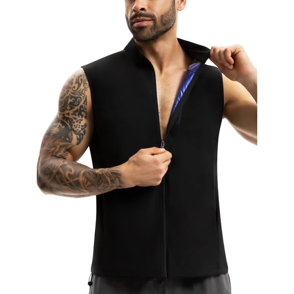 Lalamelon Sauna Vest for Men Heat Trapping Workout Body Shaper Jacket Sweat Suits Tops for Gym Exercise Boxing