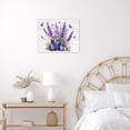thumbnail image 4 of Purple Floral Wall Art for Living Room,Lavender and Butterfly in Vase on Farmhouse Wood Canvas Wall Art Country Flower Plant Framed Wall Art for Bedroom Bathroom Home Wall Decor,12L X 16W inches, 4 of 6