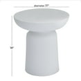 thumbnail image 4 of DecMode 17" x 18" White Magnesium Oxide Outdoor Accent Table with Wide Top, 1-Piece, 4 of 13