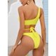 thumbnail image 2 of Top de Bikini Cruzado Bandeau para Mujer Trajes de baño de Dos Piezas Amarillo CH Amarillo CH Xishao ropa, 2 of 2