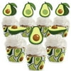 Big Dot of Happiness Hello Avocado - Cupcake Decoration - Fiesta Party Cupcake Wrappers and Treat Picks Kit - Set of 24