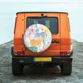thumbnail image 6 of Fuzoiu Zebra Colourful Print Universal Spare Tire Cover with Buckle Strap, Waterproof Wheel Covers for Jeep, Trailer, RV, Truck and All Car-15 inch, 6 of 6