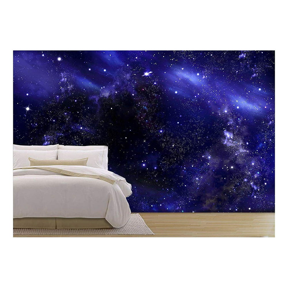 Wall26 Starry Night Sky Outer Space Peel & Stick Wallpaper, 100"x144