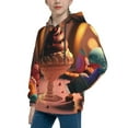 thumbnail image 2 of Kdxio Colorful Cake Ice Cream Pattern Boys Athletic Unisex Boys Girls Hoodie with Pocket Sweatshirts-Small, 2 of 6