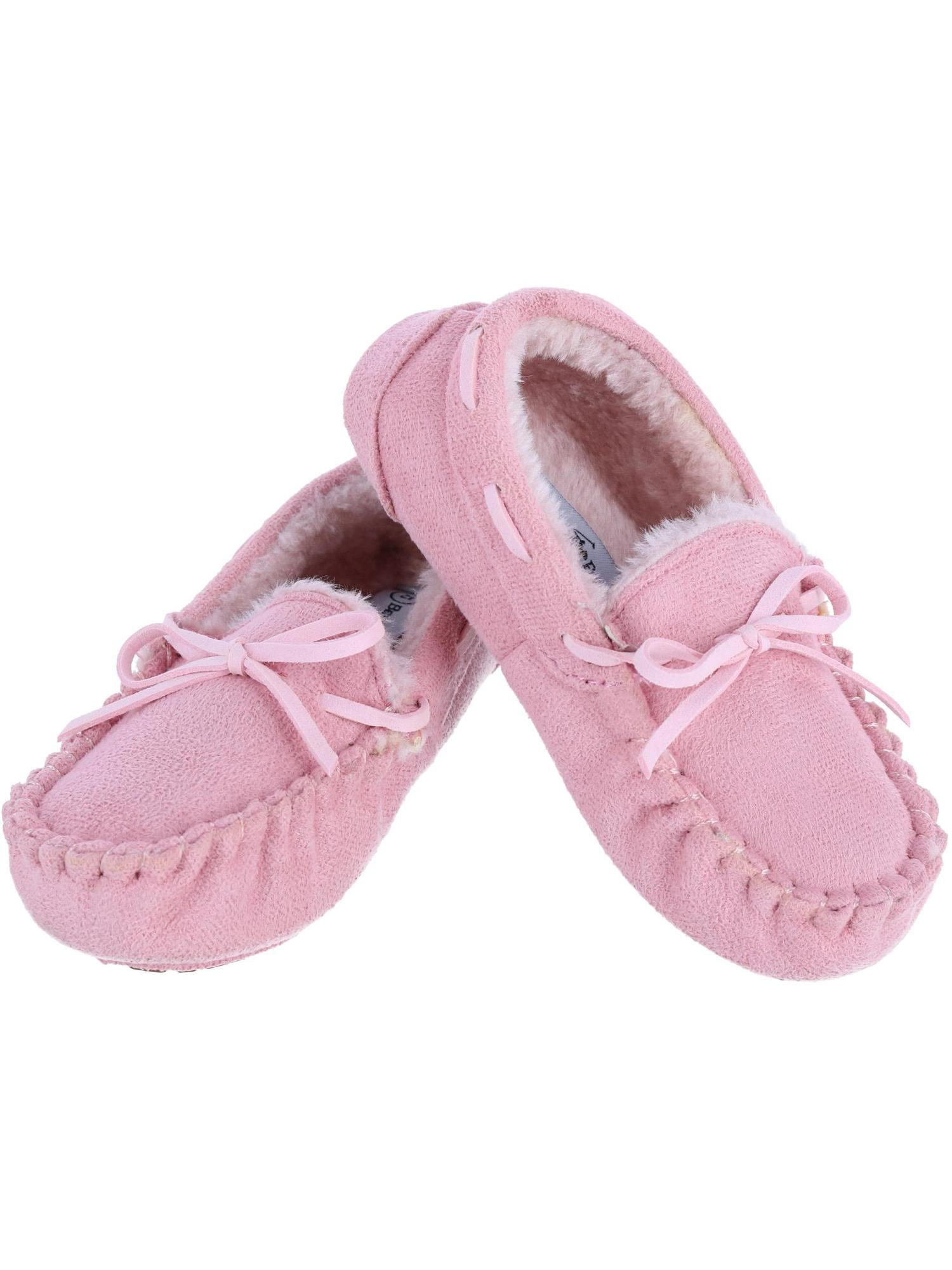 Beverly Hills Polo Club Girl s Slip On Moccasin Slippers Pink 12