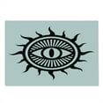 thumbnail image 2 of Occult Cutting Board, Third Eye in Sun Circle Pattern the Locus of Force Art Print Image, Decorative Tempered Glass Cutting and Serving Board, Large Size, Black and White, by Ambesonne, 2 of 5