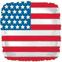 PMU USA Flag 18 Inch Mylar-Foil Balloon Pkg/1