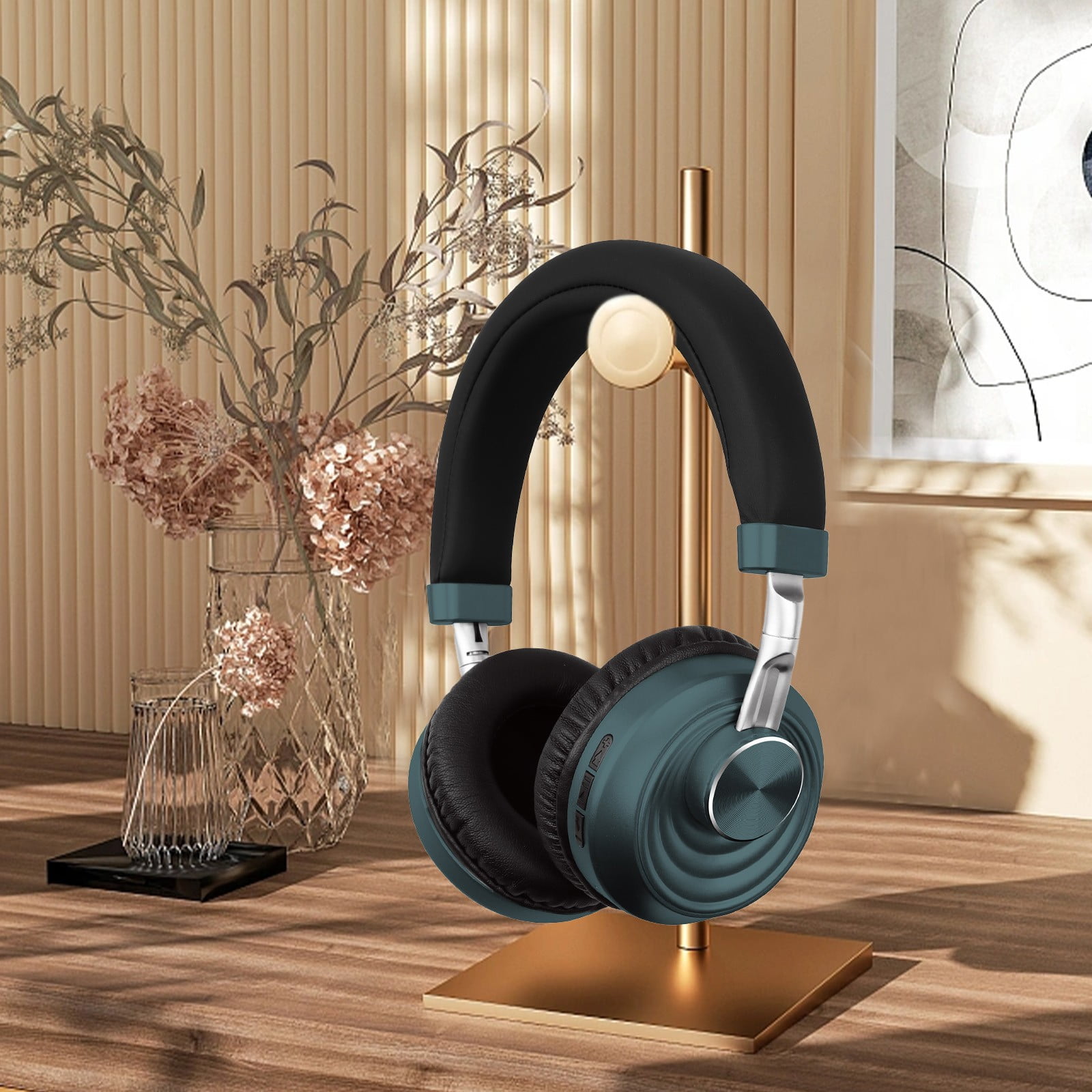 Wireless Headset with Mic for Work, Bluetooth Headset with Microphone (AI Noise Cancelling) & Charging Base, Wireless Headset for Work from Home/Office/Call Center/PC/Computer/Laptop/Teams/Zoom/Skype