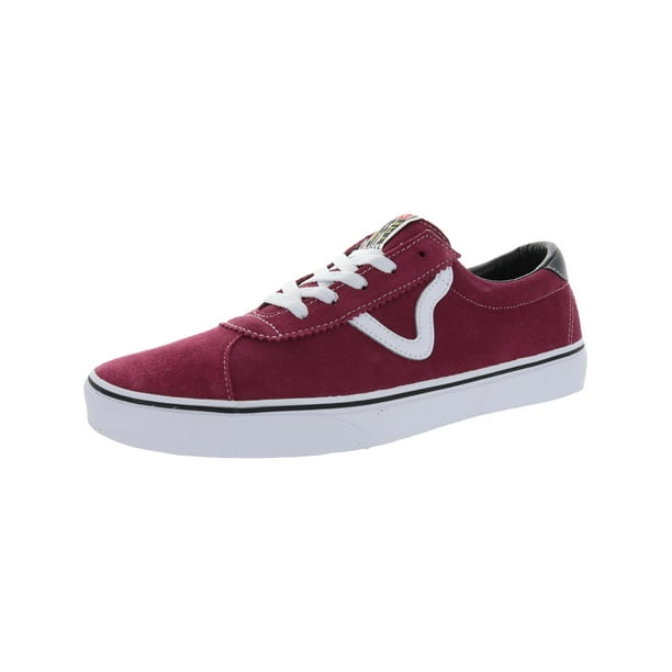 Vans Men's Suede Low Top Sneakers Red Size Walmart.com